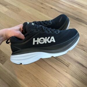 Hoka One One Bondi 8 Women’s Running Shoes Size 9.5 B Black